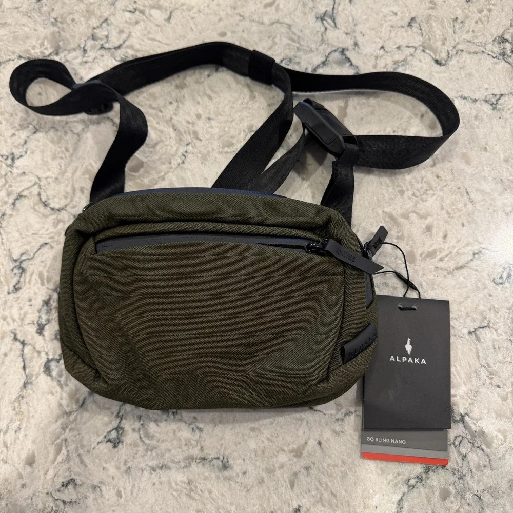 Alpaka Go Sling Nano Bag Crossbody‎ Sling Olive Green Weatherproof Travel